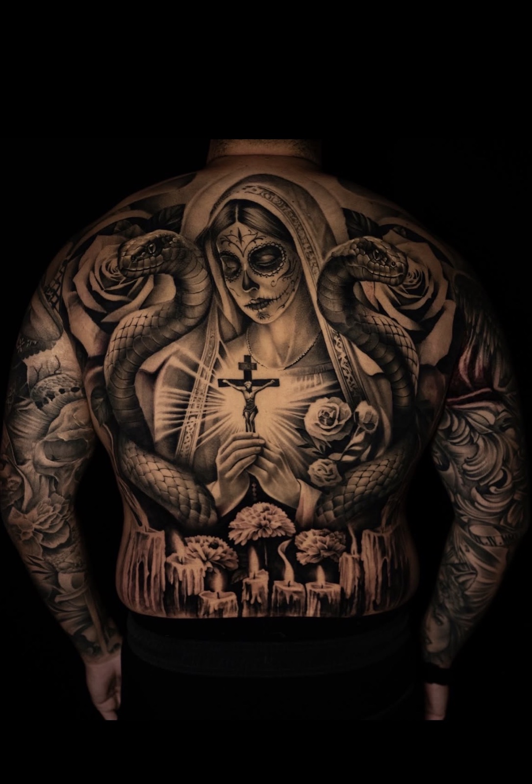 Black & Grey Realism · Color Realism · Cover-Ups tattoo by Apolo