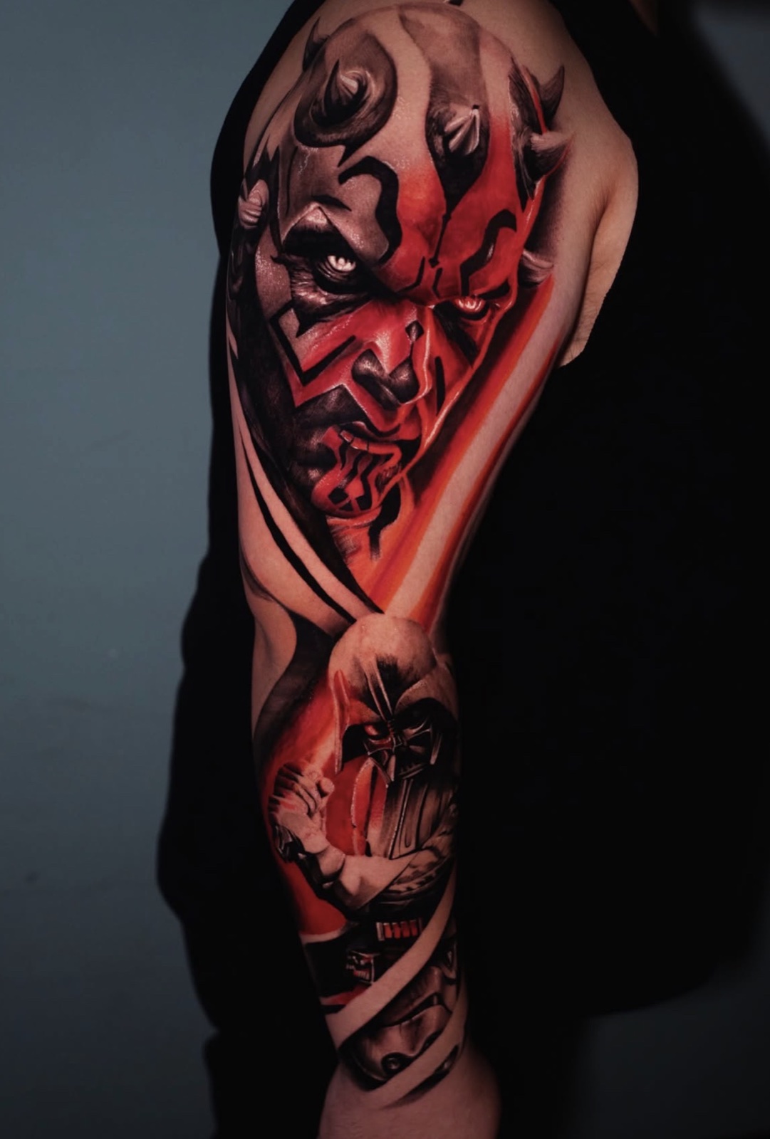Black & Grey Realism · Color Realism · Cover-Ups tattoo by Apolo
