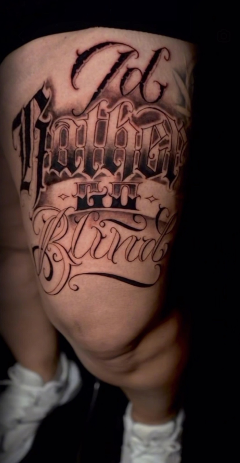Freehand Lettering · Black & Grey · Fine Line tattoo by Damien