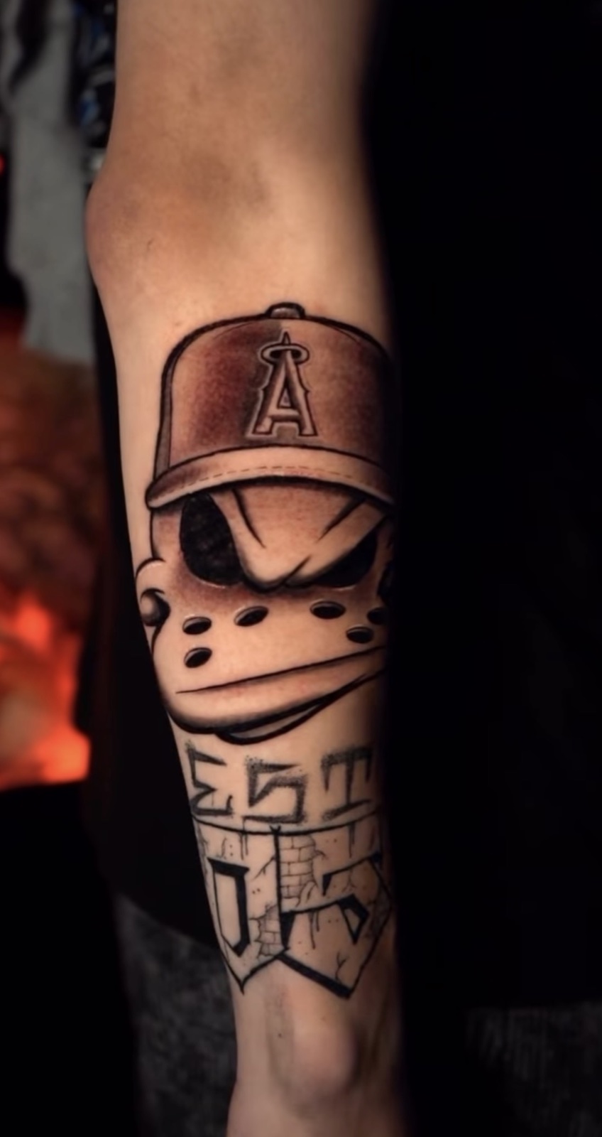 Freehand Lettering · Black & Grey · Fine Line tattoo by Damien