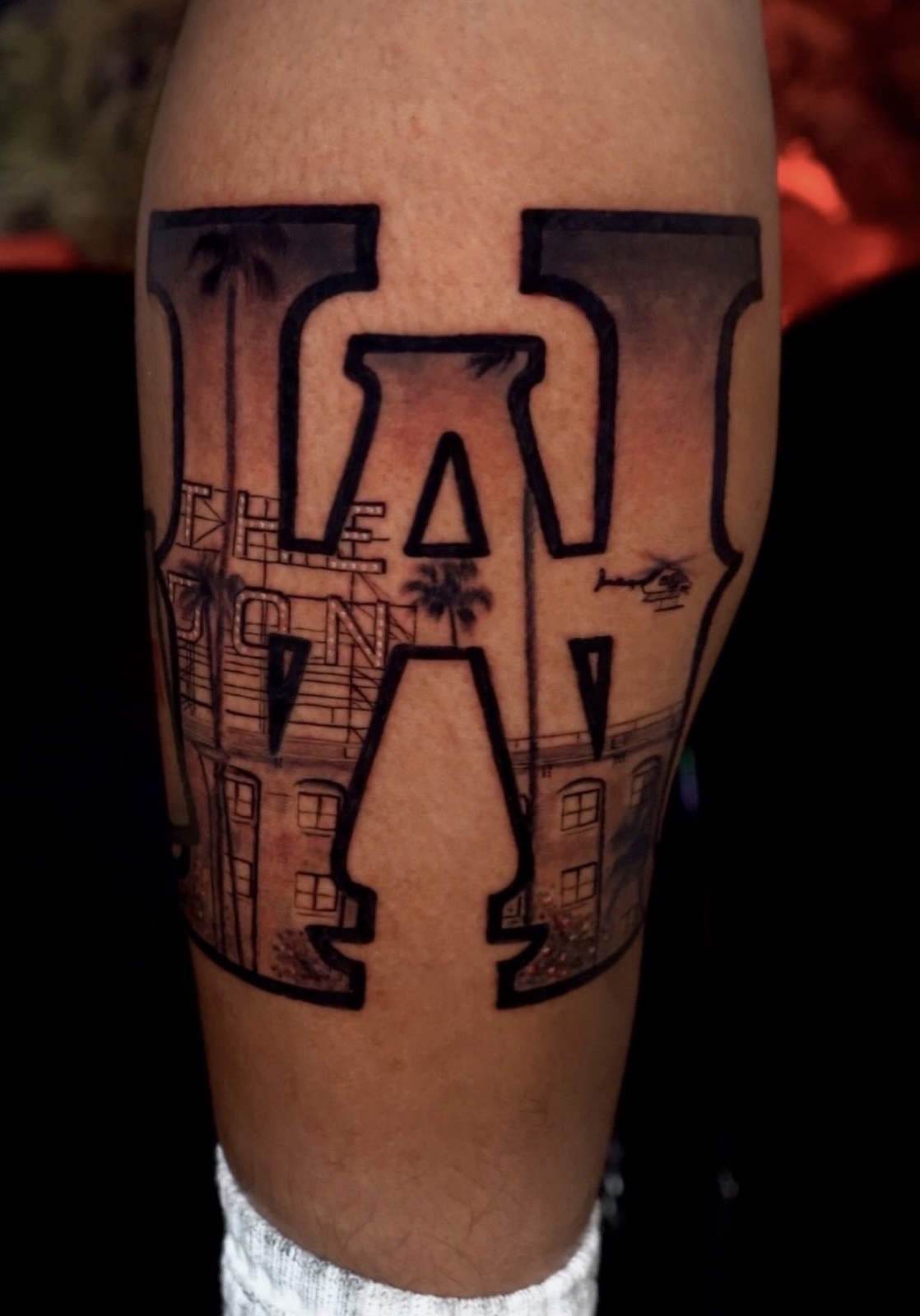 Freehand Lettering · Black & Grey · Fine Line tattoo by Damien