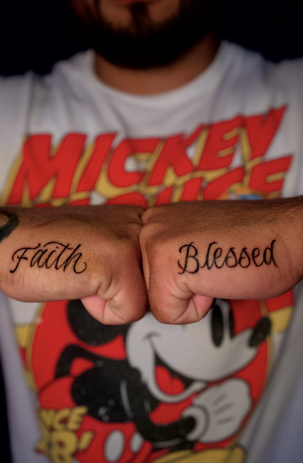 Freehand Lettering · Black & Grey · Fine Line tattoo by David