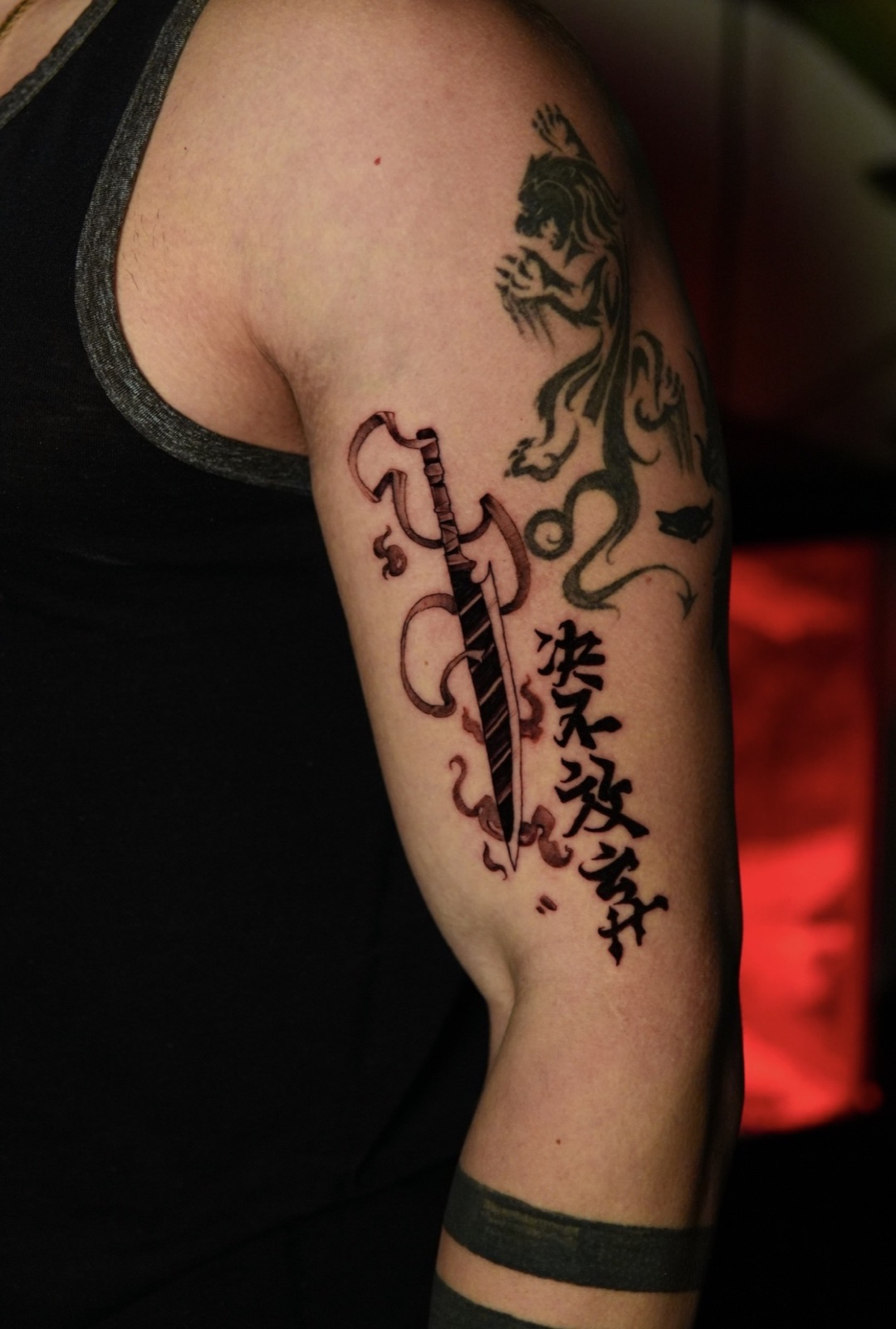 Freehand Lettering · Black & Grey · Fine Line tattoo by David