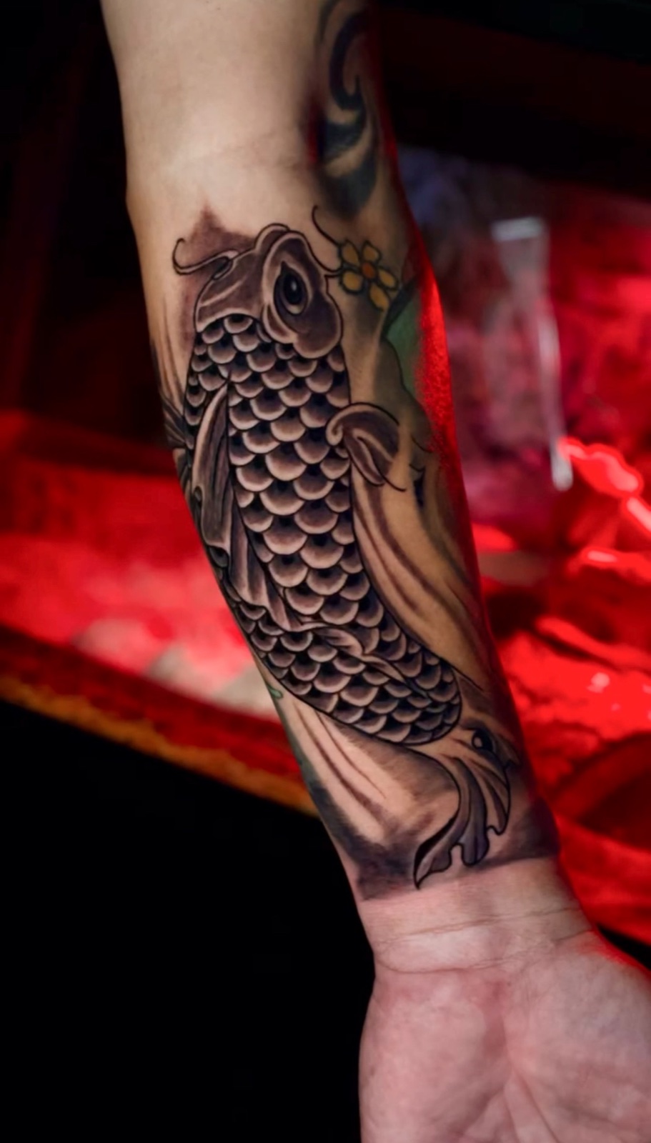 Freehand Lettering · Black & Grey · Fine Line tattoo by David