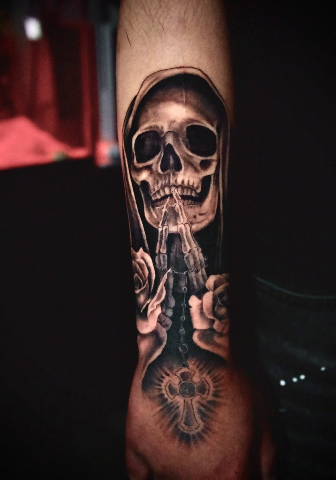 Freehand Lettering · Black & Grey · Fine Line tattoo by David